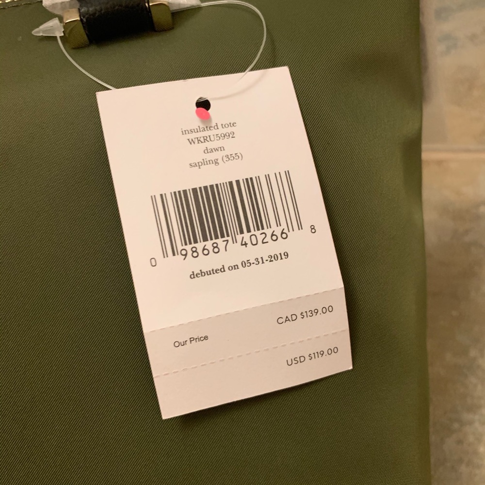 INSULATED TOTE KATE SPADE NYLON MINI GREEN LUNCH - Picture 4 of 7